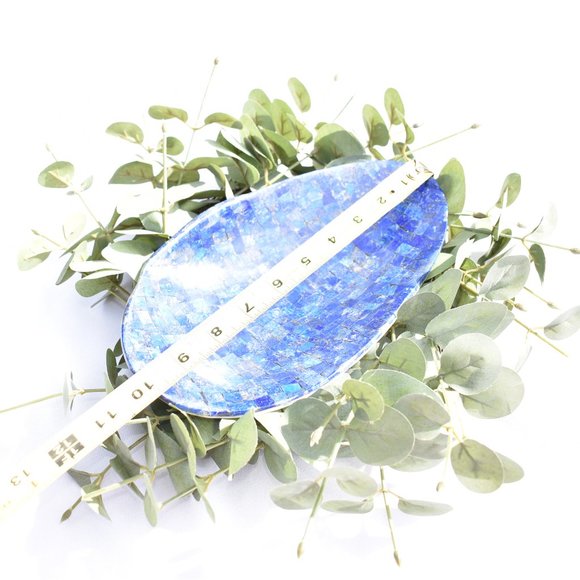 Jay King Lapis Inlay Shell Bowl - Picture 2 of 10